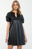 Black Leather Dress - Soco Silo