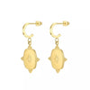 Judith Huggie Hoop18k Gold Plated Stainless Steel Earrings - Soco Silo