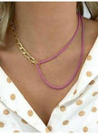 Women's Dreamboat Gold & Enamel Chain Necklace - Soco Silo